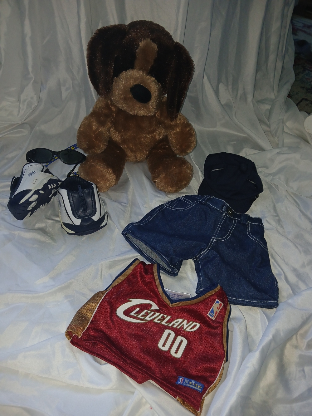 Build a Bear Puppy Dog Brown Tan 2013 Stuffed Animal  15in Soft . plus outfit.